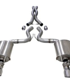 Alternative view of Corsa 2018+ Ford Mustang GT Fastback 5.0L 3in Cat-Back System Dual Rear Exit w/ 4in Polished Tips