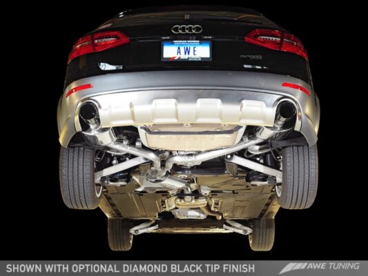 Alternative view of AWE Tuning Audi B8.5 All Road Touring Edition Exhaust - Dual Outlet Polished Silver Tips