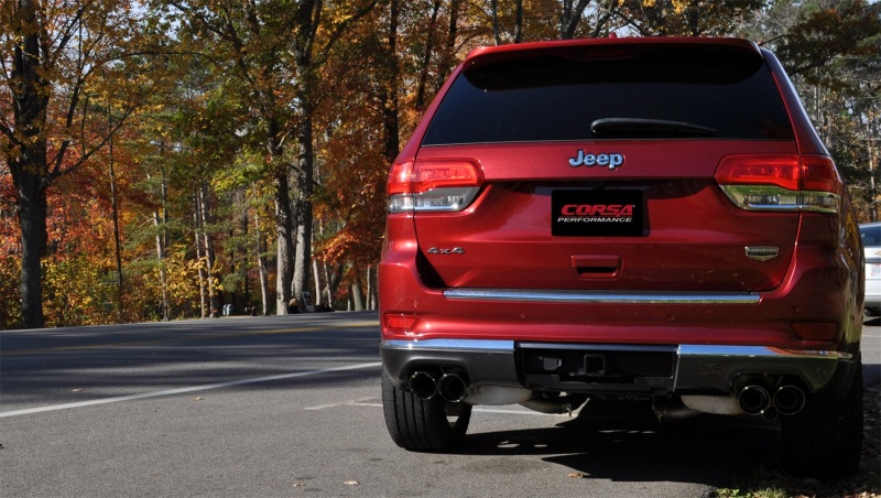Corsa 14-16 Jeep Grand Cherokee Summit Edition Black 2.5in Dual Rear Exit Cat-Back Exhaust - Image 3
