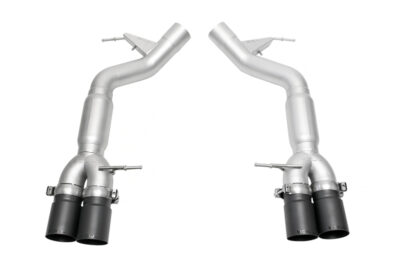 SOUL 12-18 BMW F06 / F12 / F13 M6 Resonated Muffler Bypass Exhaust - 3.5in Strght Cut Satin Blk Tips