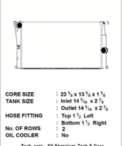 CSF BMW 2 Seires (F22/F23) / BMW 3 Series (F30/F31/F34) / BMW 4 Series (F32/F33/F36) M/T Radiator