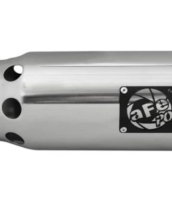 Alternative view of aFe SATURN 4S 4in SS Intercooled Exhaust Tip - Polished 4in In x 5in Out x 12in L Bolt-On