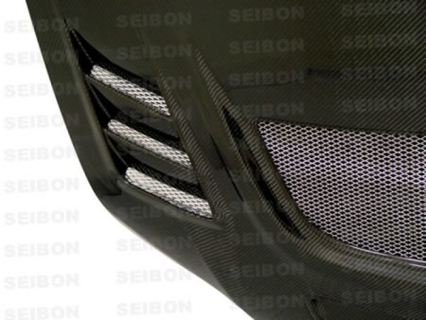 Alternative view of Seibon 03-07 Mitsubishi Evo 8 & 9 CW Carbon Fiber Hood