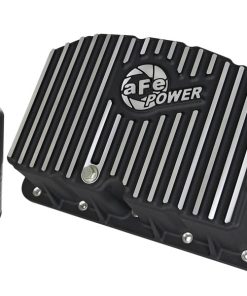 AFE Pro Series Engine Oil Pan Black w/Machined Fins; 11-16 Ford Powerstroke V8-6.7L (td)