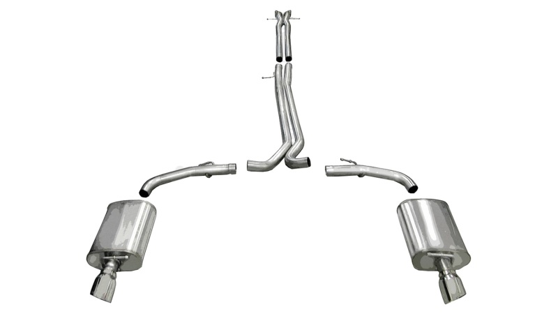 Corsa 10-13 Ford Taurus SHO 3.5L V6 Turbo Polished Sport Cat-Back Exhaust - Image 2