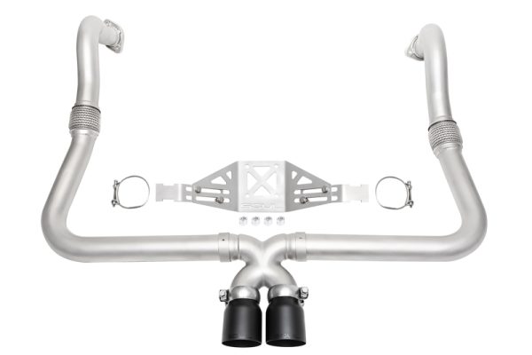 SOUL 17+ Porsche 718 Cayman / Boxster Performance Exhaust - Manual - Straight Cut Satin Black Tips