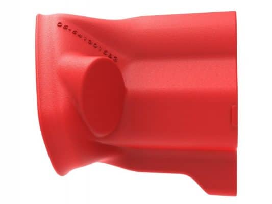 Alternative view of aFe Power 15-20 Ford Mustang 2.3l L4/3.7l V6/5.0l V8 Dynamic Air Scoop - Red