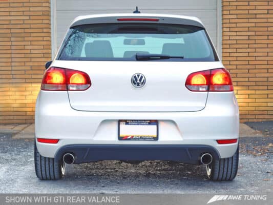 Alternative view of AWE Tuning Golf TDI (GTI Style) Performance Exhaust - Polished Silver Slash Cut Tips