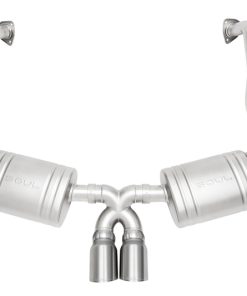 SOUL 09-12 Porsche 987.2 Cayman / Boxster Valved Exhaust - Slash Cut Brushed Finish Tips