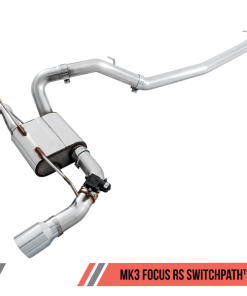AWE Tuning Ford Focus RS SwitchPath Cat-back Exhaust - Diamond Black Tips