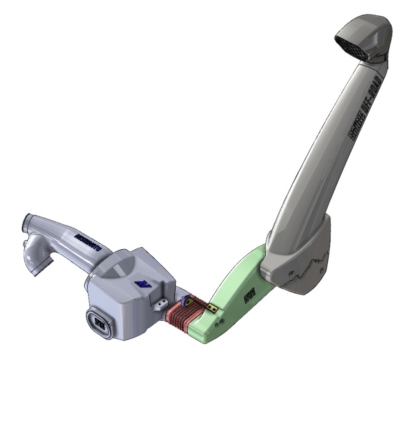 Mishimoto BORNE Off-Road 17-20 Ford F-150 Raptor 3.5L EcoBoost Snorkel - Micro-Wrinkle Black - Image 11