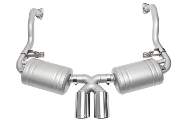 SOUL 05-08 Porsche 987.1 Cayman / Boxster Performance Exhaust - Polished Chrome Double Wall Tips