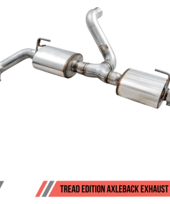 AWE Tuning 2018+ Jeep Wrangler JL/JLU Tread Edition Axle-Back Dual Exhaust - Diamond Black Tips