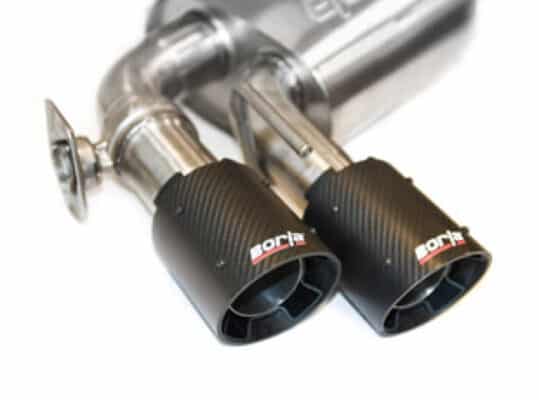 Alternative view of Borla 19 Chevrolet Silverado/GMC Sierra 1500 6.2L SS ATAK Catback Exhaust - Carbon Fiber Tips