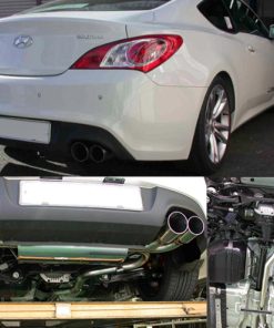 HKS 10+ Genesis 2.0L Turbo Legamax Premium Rear Section Exhaust & Center Pipe Set