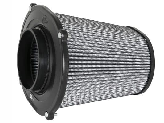 Alternative view of aFe Quantum Pro DRY S Air Filter Inverted Top - 5in Flange x 9in Height - Dry PDS