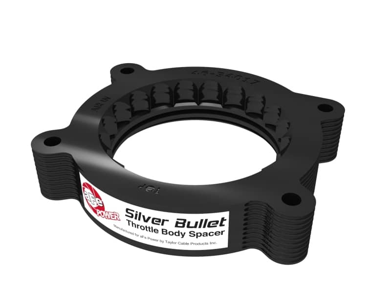 aFe 2020 Vette C8 Silver Bullet Aluminum Throttle Body Spacer / Works With Factory Intake Only - Blk - Image 6
