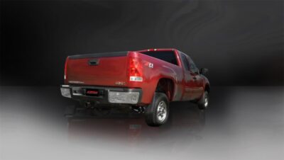 Alternative view of Corsa 09-13 GMC Sierra 4.8L V8 3in Cat-Back Single Side w Twin 4in Black Pro-Series Tips