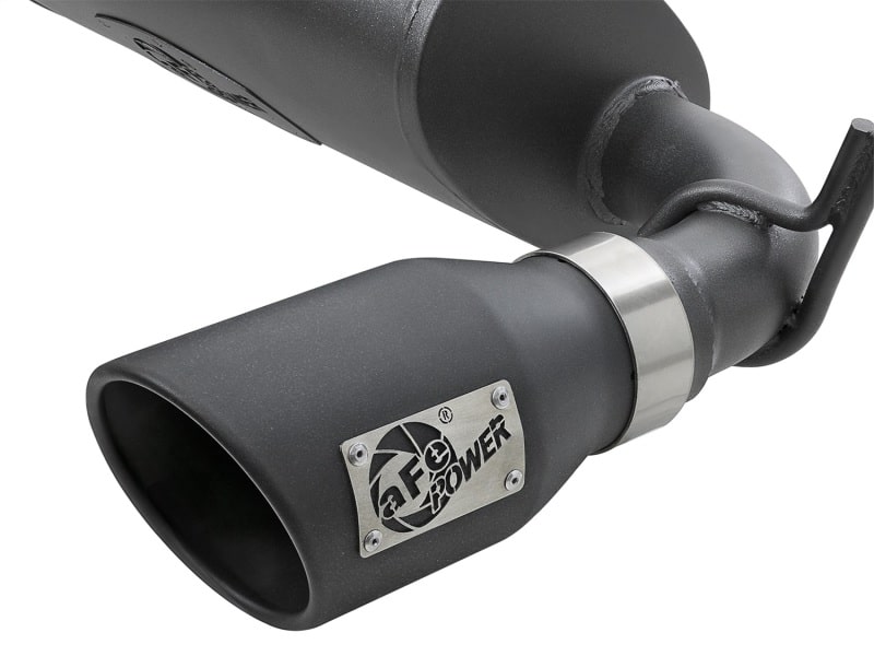 aFe Rebel Series 2.5in 409 SS Axle-Back Exhaust w/ Black Tips 2007+ Jeep Wrangler (JK) V6 3.6L/3.8L - Image 7
