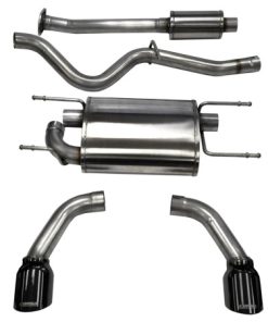 Corsa 12-14 Scion FRS / Subaru BRZ Black Tip Sport Cat-Back Exhaust