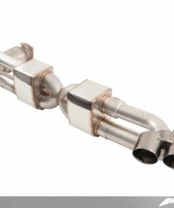AWE Tuning Porsche 991.1 Turbo Performance Exhaust and High-Flow Cats - Silver Quad Tips