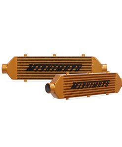 Alternative view of Mishimoto Universal Gold Z Line Intercooler  Overall Size: 28x8x3 Core Size: 21x6x2.5 Inlet / Outlet
