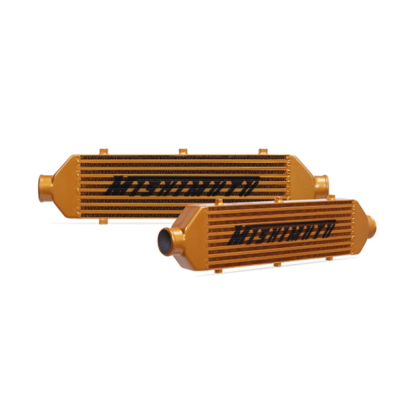Mishimoto Universal Gold Z Line Intercooler Overall Size: 28x8x3 Core Size: 21x6x2.5 Inlet / Outlet - Image 2
