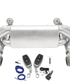 SOUL 2020+ Porsche 718 GT4 / Spyder / GTS 4.0L Valved Exhaust - Brushed Strght Dual Wall Tips - VC