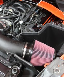JLT 15-19 Ford Mustang GT350/GT350R Black Textured Cold Air Intake Kit w/Red Filter - Tune Req
