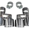 Corsa Twin 4.0in Polished Pro-Series Tip Kit (Clamps Included)