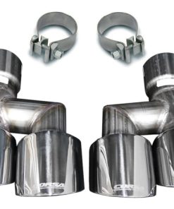 Corsa Twin 4.0in Polished Pro-Series Tip Kit (Clamps Included)