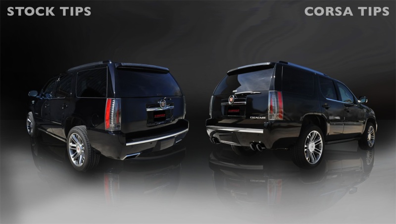 Corsa 12-13 Cadillac Escalade ESV DUB 6.2L V8 Black Sport Cat-Back Exhaust - Image 2