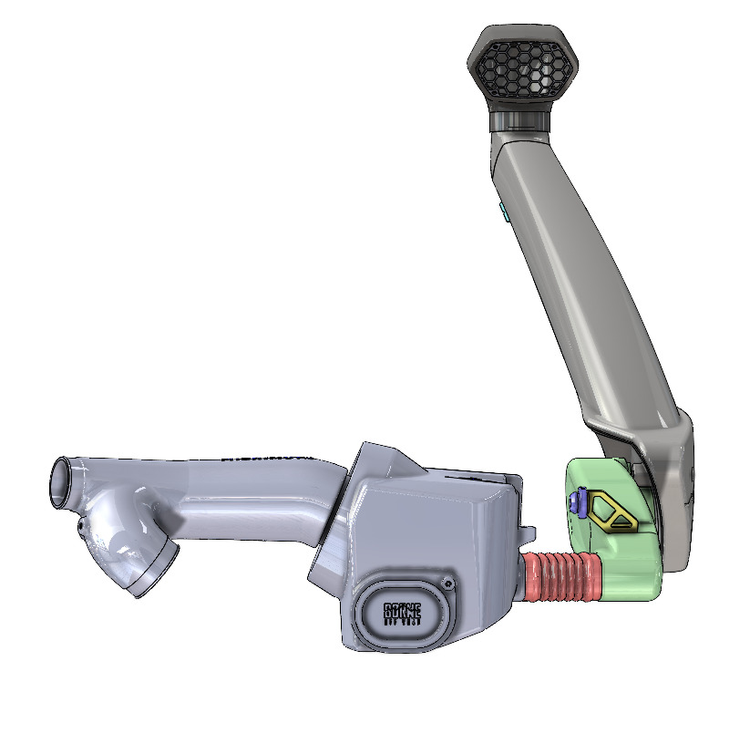 Mishimoto BORNE Off-Road 17-20 Ford F-150 Raptor 3.5L EcoBoost Snorkel - Micro-Wrinkle Black - Image 9