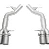 SOUL 12-18 BMW F06 / F12 / F13 M6 Resonated Muffler Bypass Exhaust - 3.5in Strght Cut Sig Satin Tips