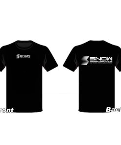 Snow Performance T-shirt Black w/White Logo - 3X