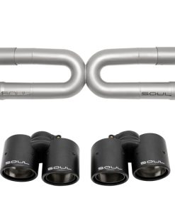 SOUL 17-19 Porsche 991.2 Carrera (non-PSE) Perf. Exhaust w/o Drone Tubes - Base - CF Tips