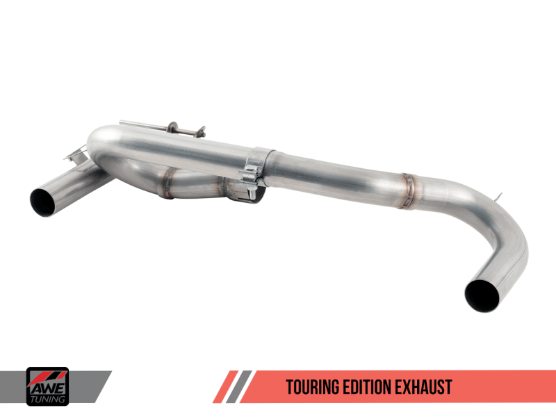 AWE Tuning BMW F3X 340i Touring Edition Axle-Back Exhaust - Chrome Silver Tips (90mm) - Image 2
