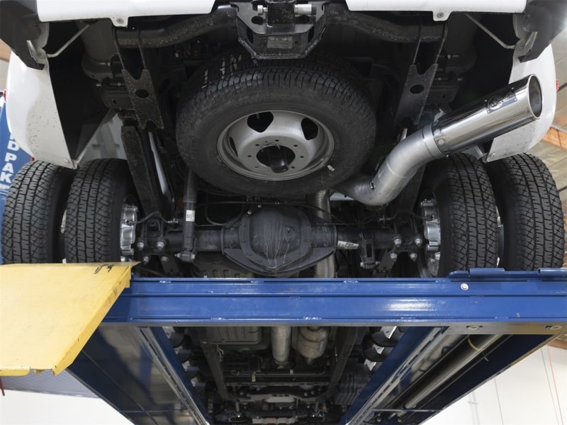 aFe ATLAS 5in DPF-Back Aluminized Steel Exhaust System w/Polished Tips 2017 GM Duramax 6.6L (td) L5P - Image 2