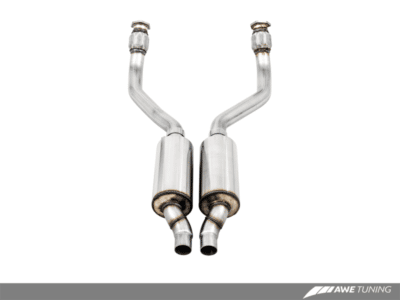 Alternative view of AWE Tuning Audi 8R Q5 2.0T Resonated Downpipe