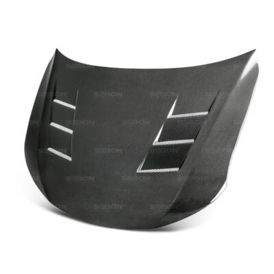 Alternative view of Seibon 2014 Scion TC OEM Carbon Fiber Hood - TS Style
