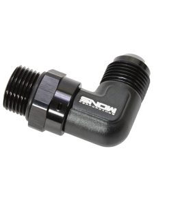 Snow -10 ORB to -10AN 90 Degree Swivel Fitting (Black)