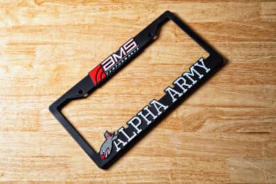 Alternative view of AMS Performance AMS / Alpha Army License Plate Frame