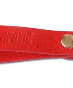 Akrapovic Leather Loop Keychain - red