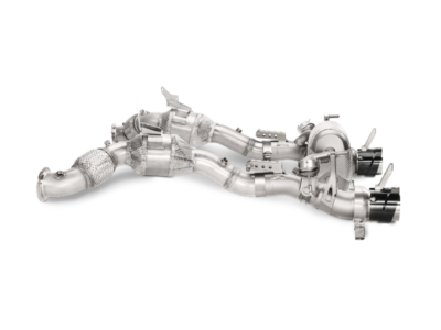 Alternative view of Akrapovic 16-17 Ferrari 488 GTB/488 Spyder Link Pipe Set w/ Cat (SS)