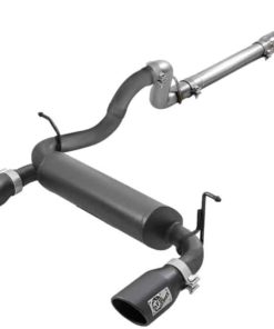 Alternative view of aFe Rebel Series 409 Stainless Steel Cat-Back Exhaust 18-21 Jeep Wrangler JL 2.0L (t) - Black Tip