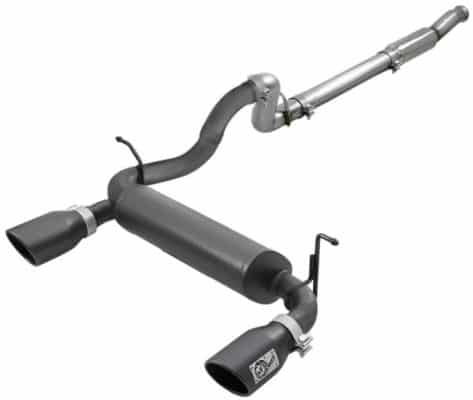 Alternative view of aFe Rebel Series 409 Stainless Steel Cat-Back Exhaust 18-21 Jeep Wrangler JL 2.0L (t) - Black Tip