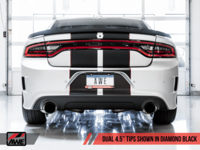 Alternative view of AWE Tuning 2017+ Dodge Charger 5.7L Touring Edition Exhaust - Resonated - Diamond Black Tips