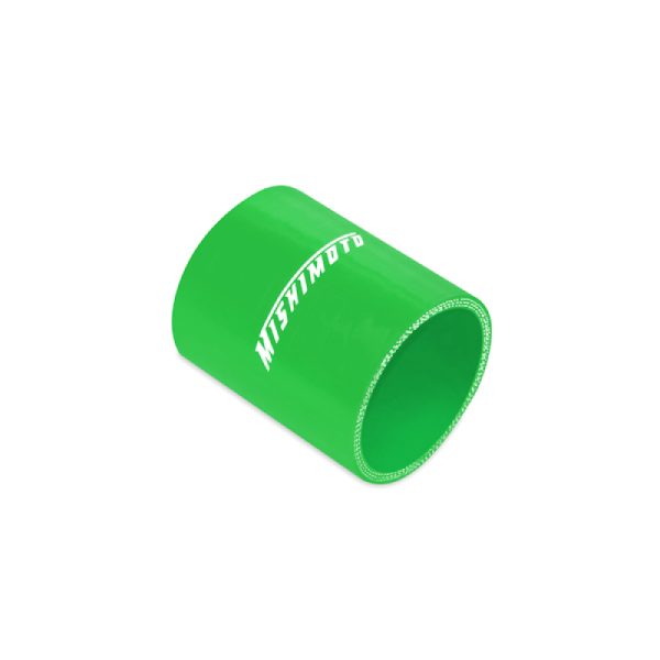 Alternative view of Mishimoto 2.25in. Straight Coupler Green