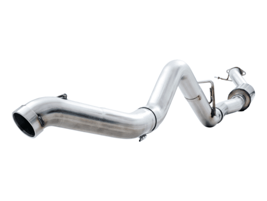 Alternative view of AWE Tuning 2021+ Ford Bronco 0FG Exhaust (No Tips) w/ Bash Guard