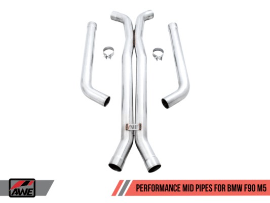 Alternative view of AWE Tuning 18-19 BMW F90 M5 Non-Resonated Performance Mid Pipes